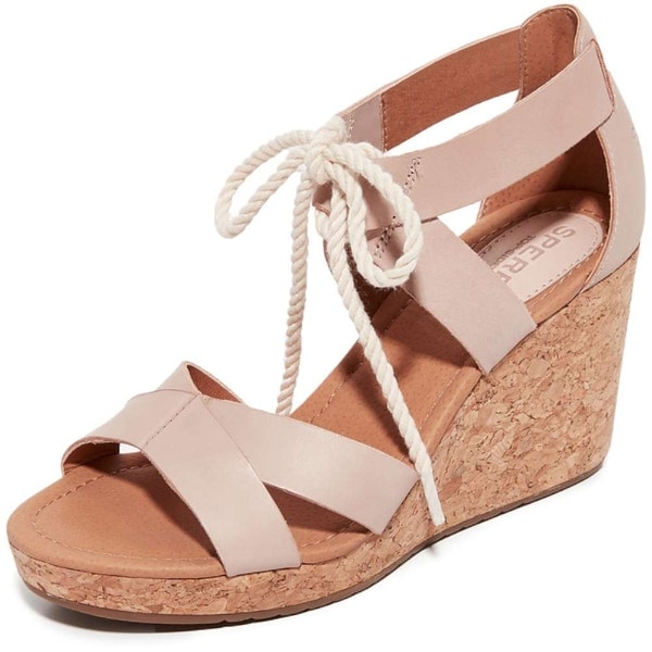 Sperry Womens Dawn Ari Leather Open Toe Casual Platform Sandals