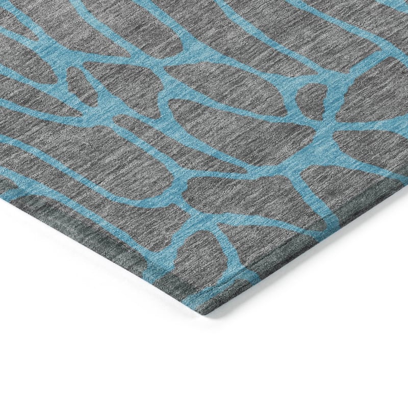 Machine Washable Indoor/ Outdoor Contemporary Chantille Rug