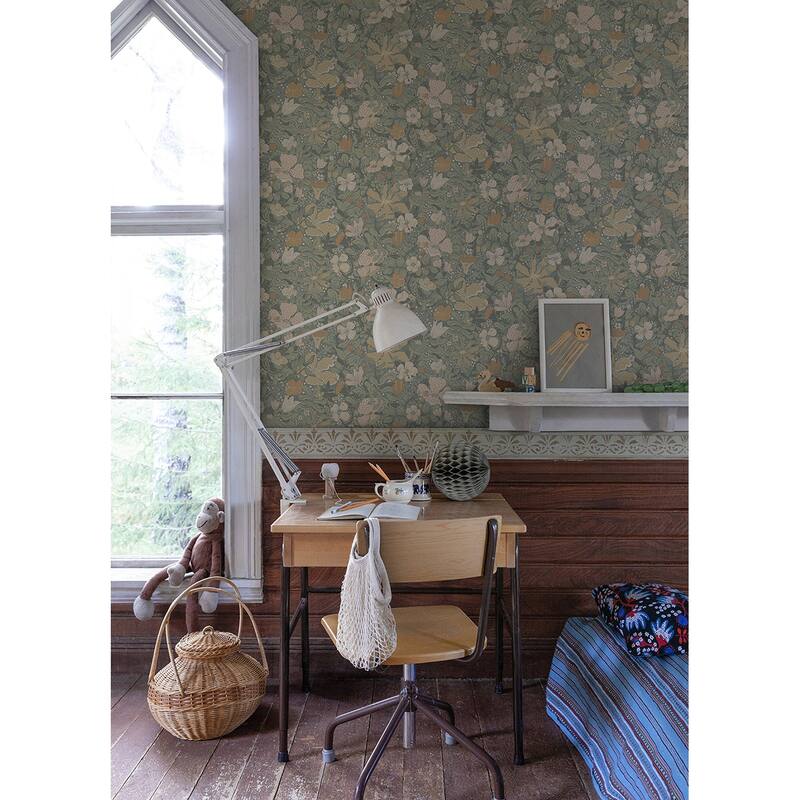 A-Street Prints Midsommar Grey Floral Medley Wallpaper