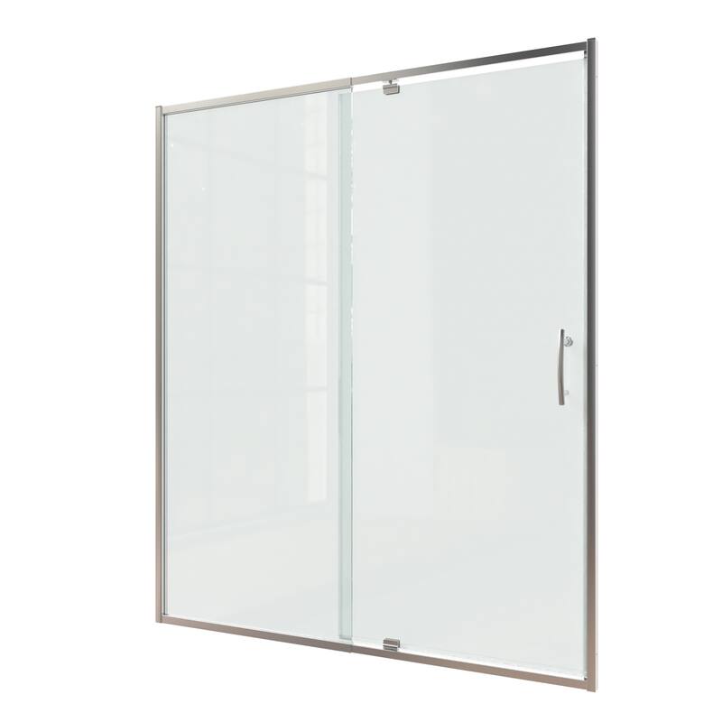 Modland 42''/48''/54''/60''W x 71''H Frameless Pivot Swing Shower Door Enclosure with 1/4" SGCC Tempered Glass Door