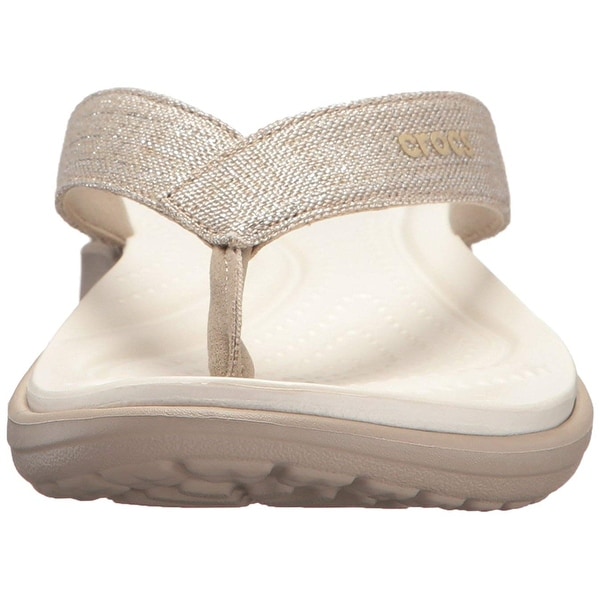 crocs women's capri v shimmer flip flop