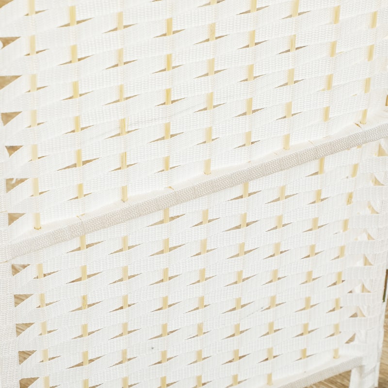 Polypropylene Pine Wood Weaving Room Divider with Arched Top