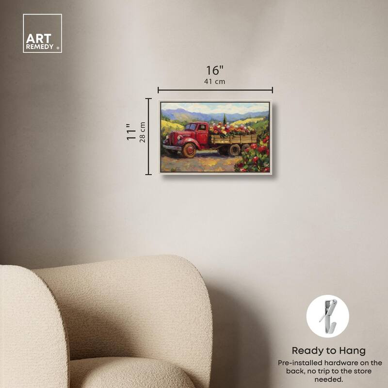 Flowers in Transit II Canvas by Art Remedy