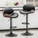 preview thumbnail 73 of 78, Bar Stools Adjustable Height Swivel Faux Leather Armless Barstools Set of 2 - Black - Adjustable