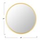 preview thumbnail 2 of 3, Round Metal Wall Mirror, Gold Finish