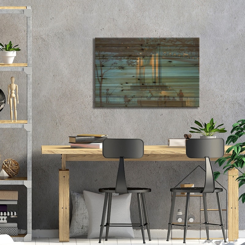 Verrazano Bridge At Dusk Print On Wood by Nick Savides - Multi-Color