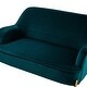 preview thumbnail 102 of 117, Barbara 43" Contemporary Velvet Loveseat Sofa with Goldtone Metal Legs by HULALA HOME
