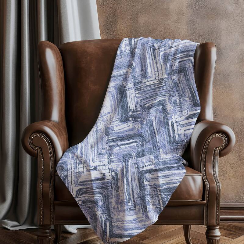 Premium Machine Washable Modern Chevron Sherpa Throw Blanket