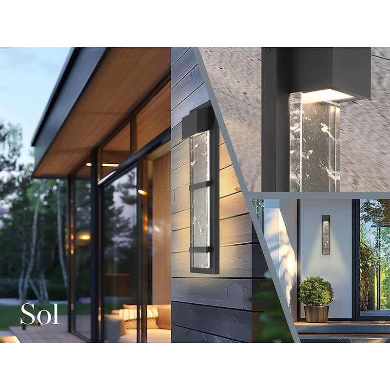 The Great Outdoors 77300-L Sol 14" Tall ADA LED Outdoor Wall Sconce