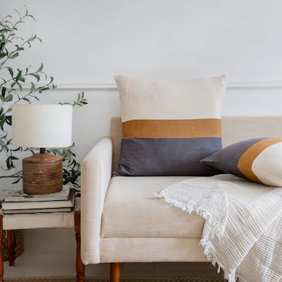 Sevita Multi Striped Cotton Throw Pillow