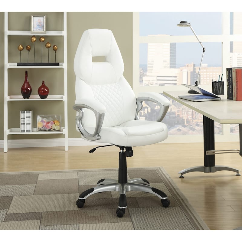 Adjustable Height Office Chair in White