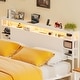 preview thumbnail 50 of 82, Headboards with Storage Shelves, Head Board with Power Outlet and LED Light for Bed Frame