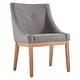 preview thumbnail 44 of 70, Voyager Button Tufted Slope Arm Linen Dining Chair (Set of 2) by iNSPIRE Q Artisan