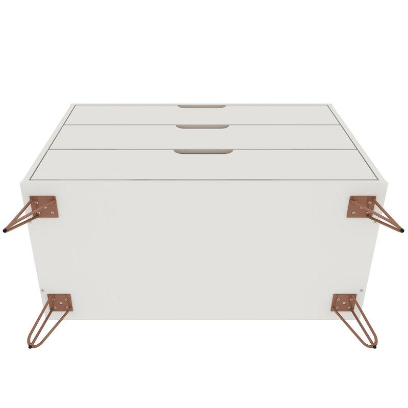 Manhattan Comfort Rockefeller 3-Drawer Dresser (Set of 2)