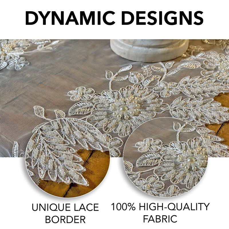 Shop LC Polyester Table Runner with Lace Mothers Day Gifts for Mom