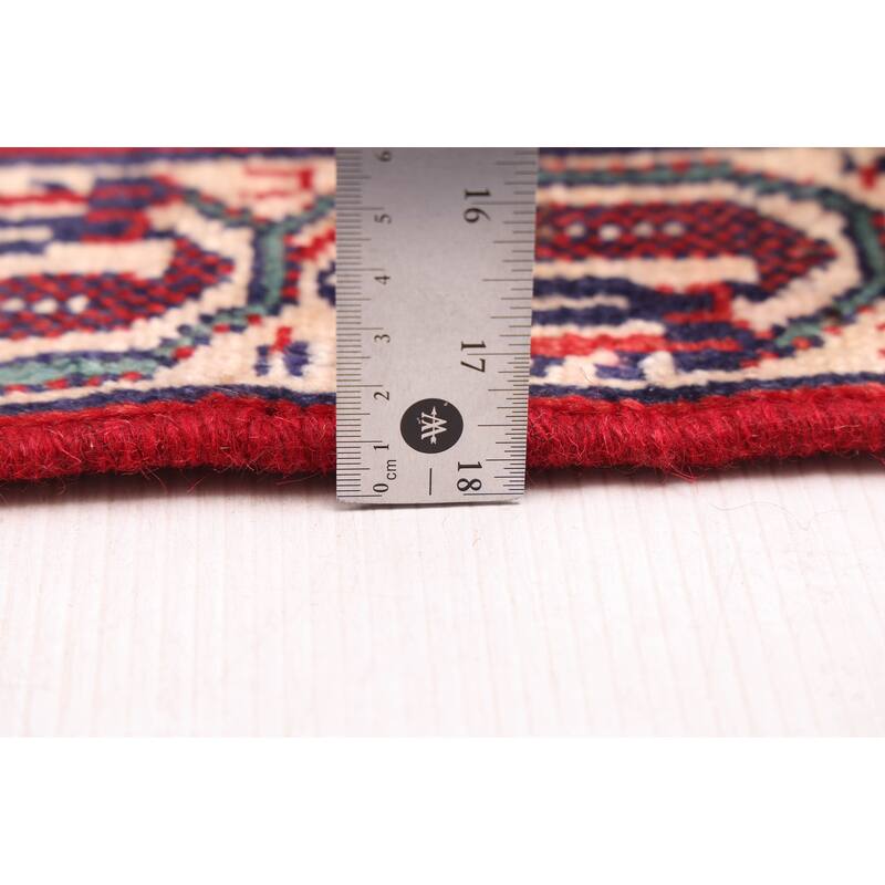 ECARPETGALLERY Hand-knotted Andelz Red Wool Rug - 3'5 x 10'0