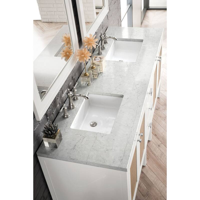 James Martin Vanities Addison 72" Double Basin Hardwood Vanity Set