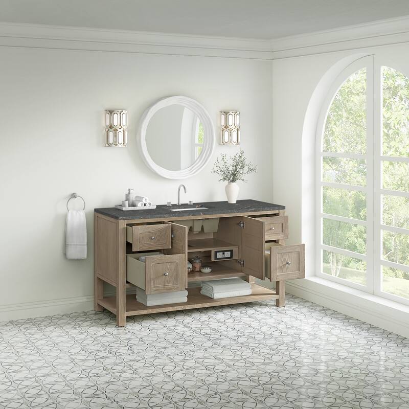 Breckenridge 60" Single Vanity, Whitewashed Oak - 60S