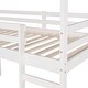 preview thumbnail 13 of 14, Modern Style Loft Bed with Built-in Roof, Slide and Ladder, Space-saving, Twin Size, White
