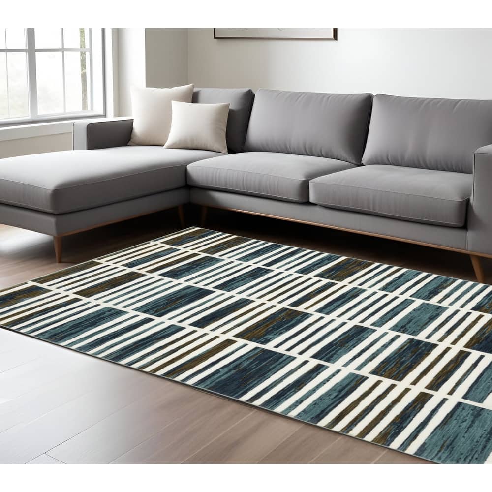 HomeRootsGeometric Modern Rectangle Area Rug