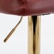 preview thumbnail 12 of 85, Modern Upholstered Pu Bar Chair Set of 2 with Back Tufted & Nailhead Gold Chrome Base, Adjustable Swivel Bar Stool