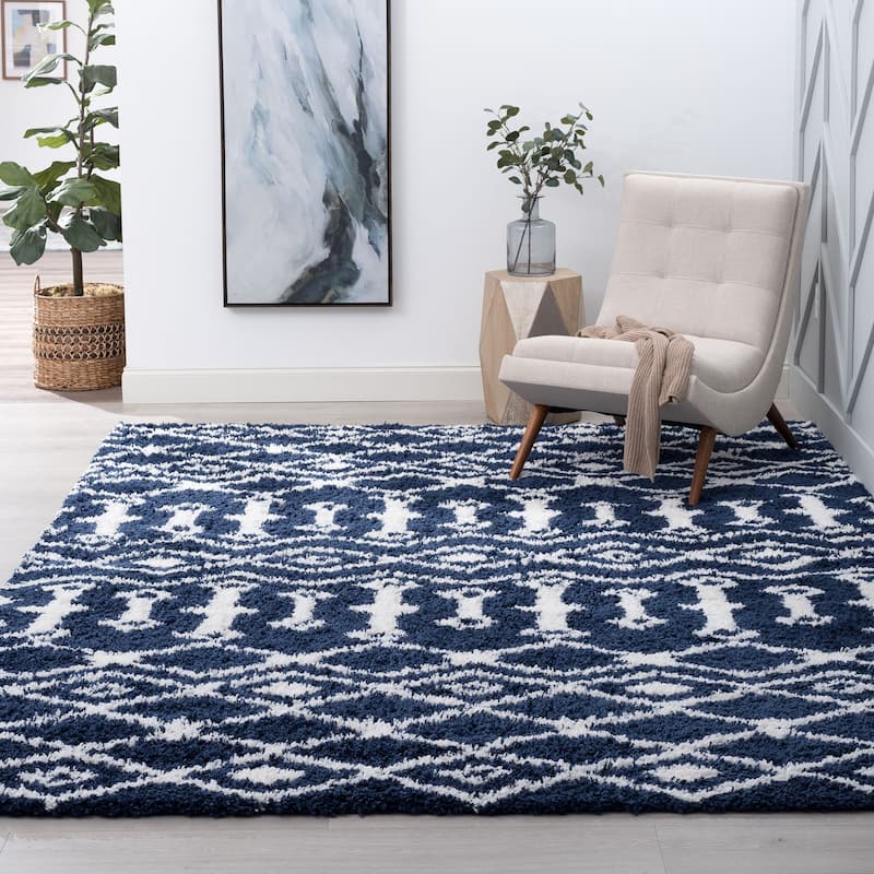 Joy Shag Mediterranean Geometric Indoor Area Rug