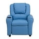 preview thumbnail 125 of 189, Contemporary Kids Recliner with Cup Holder and Headrest - 24"W x 21.5" - 36.5"D x 27"H
