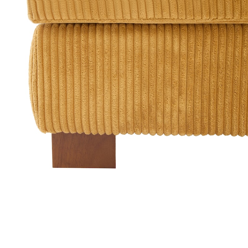 Modern Corduroy Modular Couch Sectional Sofa With Pillows