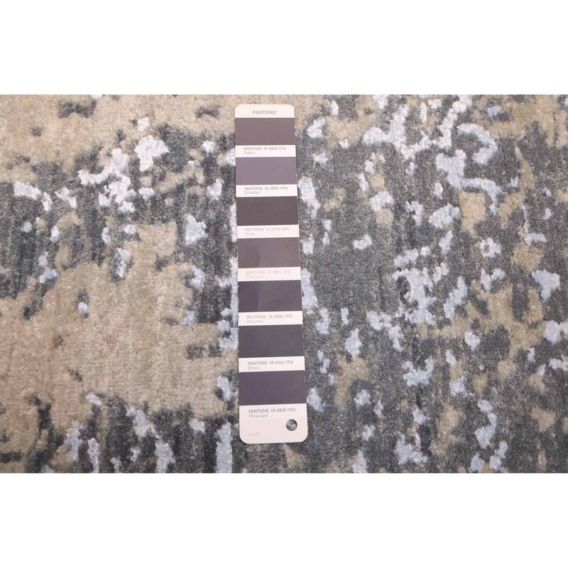 ECARPETGALLERY Hand-knotted Legacy Charcoal Silk, Wool Rug - 2'6 x 10'3