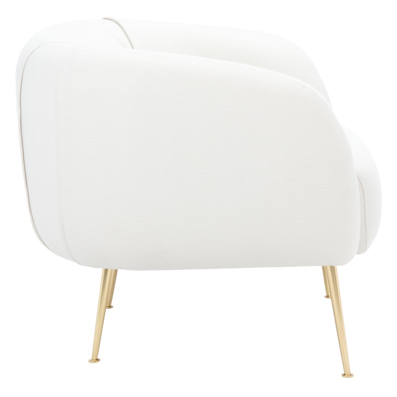 SAFAVIEH Couture Griseldis Stone Polyester Blend Accent Chair - 33" W x 30" D x 29" H - 33Wx30Dx29H