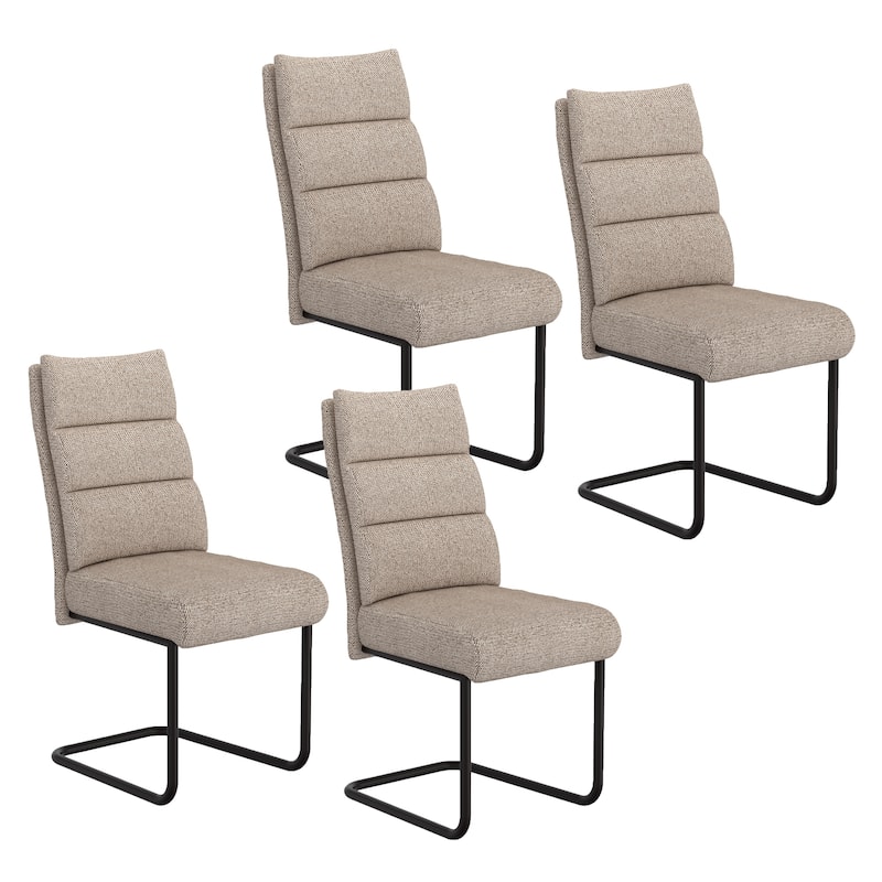 Modern Fabric & Metal Dining Chair, Set of 4