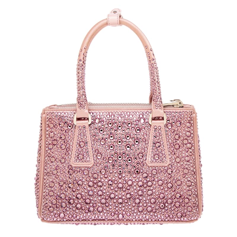Prada Galleria Satin Crystal Mini Bag