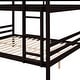 preview thumbnail 22 of 41, Full over Full Wooden Bunk Bed,High Guardrail,Ladder,Kids Teens,Dorm