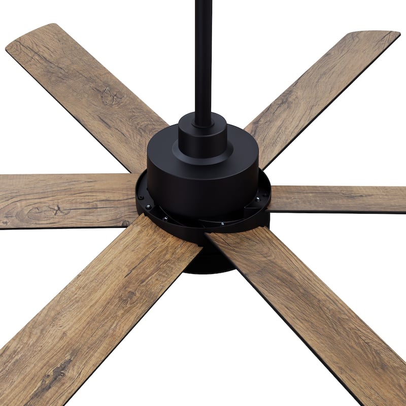 60" Reversible 10-Blade LED Ceiling Fan with Light and Remote