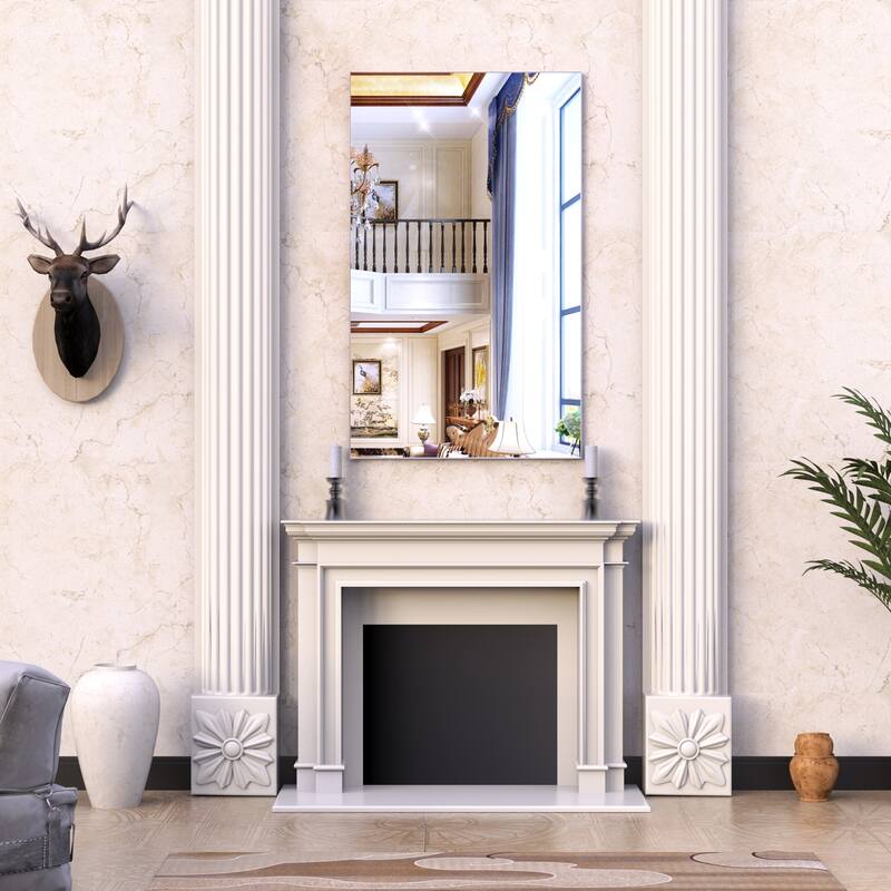 60"x36"Oversized Modern Rectangle Bathroom Mirror with Frame Vertical or Horizontal Wall Mounted mirror with Aluminum Frame