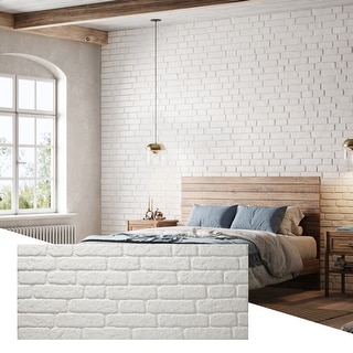 0.79 in. x 19.69 in. x 47.24 in. UltraLight Faux Brick HD Printed Jointless Common Plank (4-Pack)