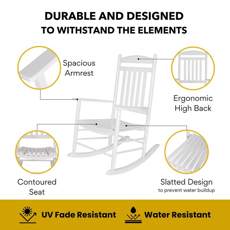Grandview Wood Outdoor Patio Rocking Chair