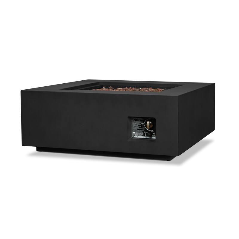 Aegean 36" Square LP Fire Table w/NG Conversion in Black by Real Flame