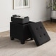 preview thumbnail 163 of 192, Empyrean Tuffted Folding Foot Rest Storage Ottoman Bench with Storage Bins