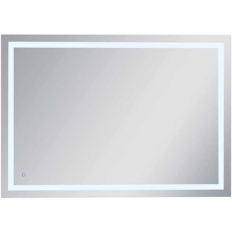 Elegant Lighting Helios 42" x 60" Rectangular Frameless Wall Mounted - Silver