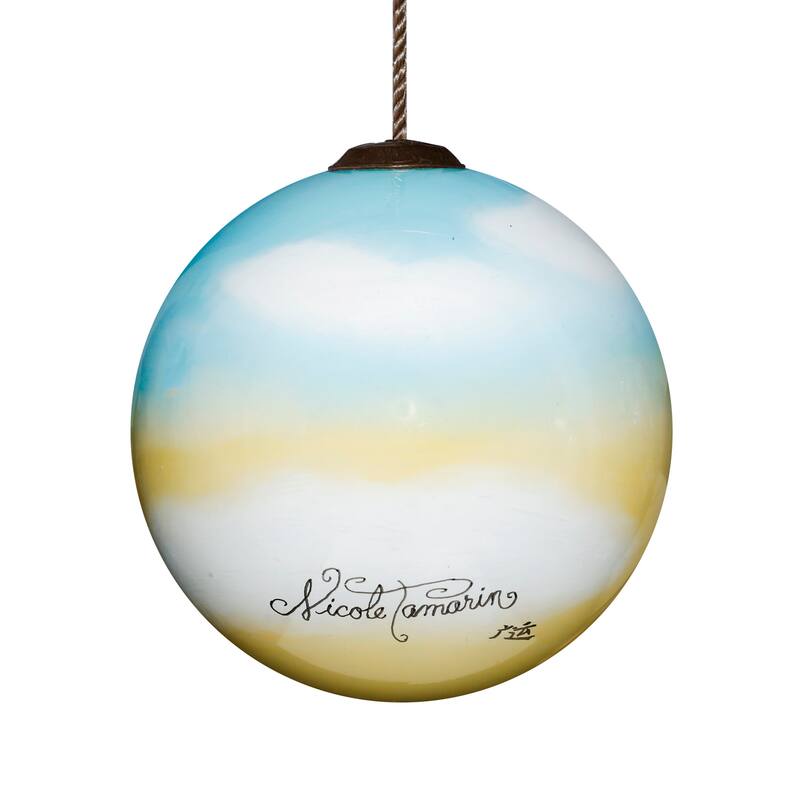 Inner Beauty New Born Baby Hand Painted Glass Ornament - N/A