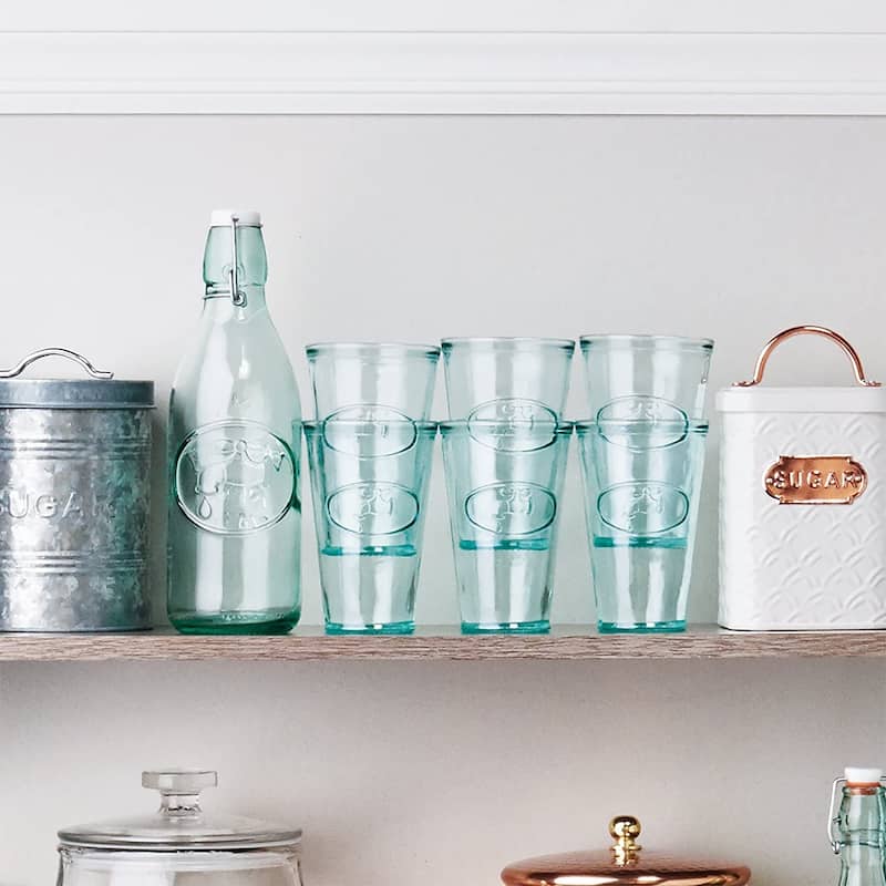 Amici Home Set of 6 Water Tap Collection Drinking Glasses - 16 oz