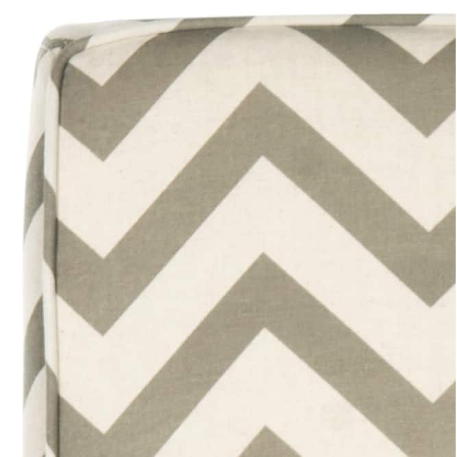 SAFAVIEH Kandice Silver/Cream Chair - 25" W x 32" D x 33" H - 25Wx32Dx33H