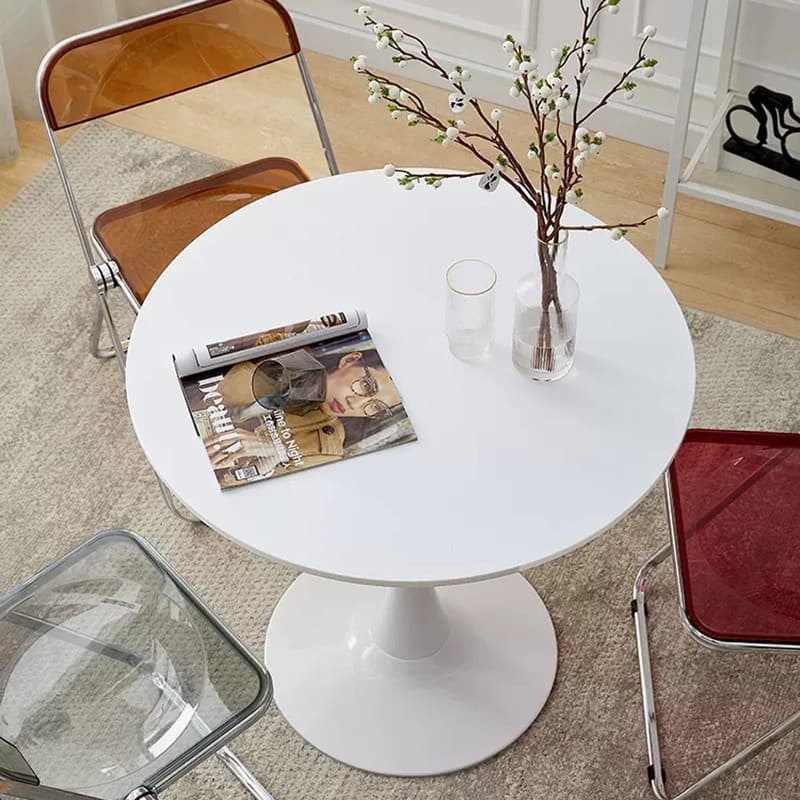 Modern Round Dining Table, 31.5" Kitchen Dining Room Furniture