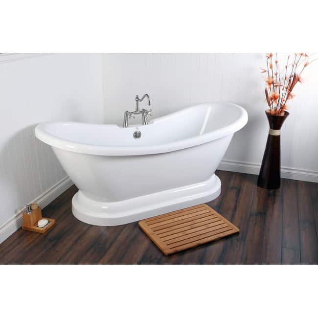 Kingston Brass Victorian Deck Mounted Clawfoot Tub Filler with Metal