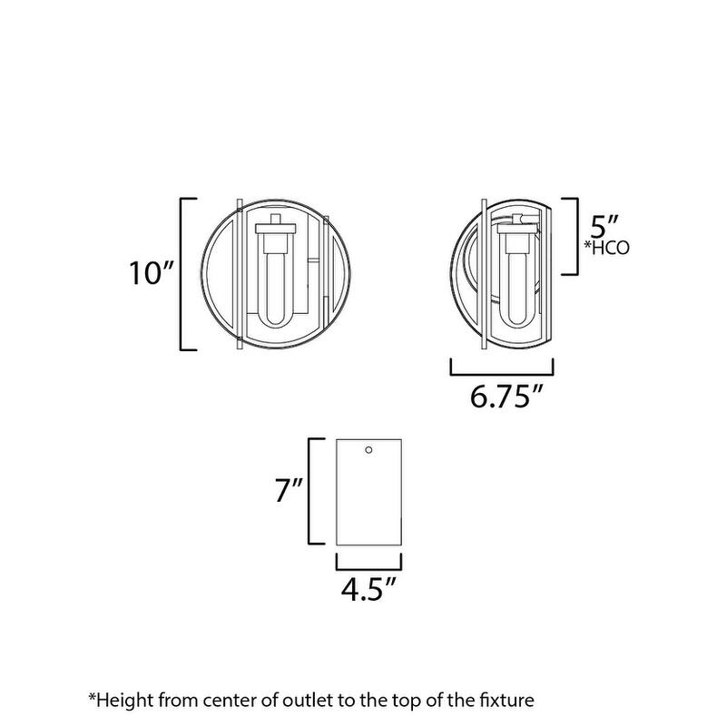 Studio M SM21321 Crux 10" Tall LED Outdoor Wall Sconce with Clear,