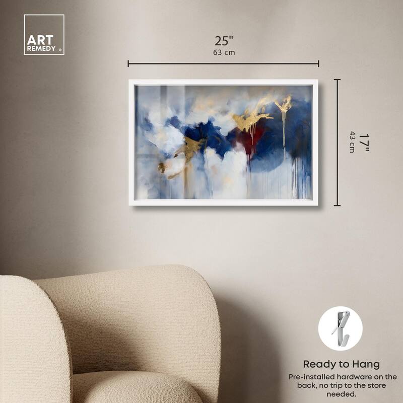 Eclipse of Gold and Blue Shadowbox by Art Remedy