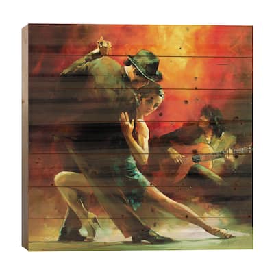 Tango Argentino III Print On Wood by Willem Haenraets - Multi-Color