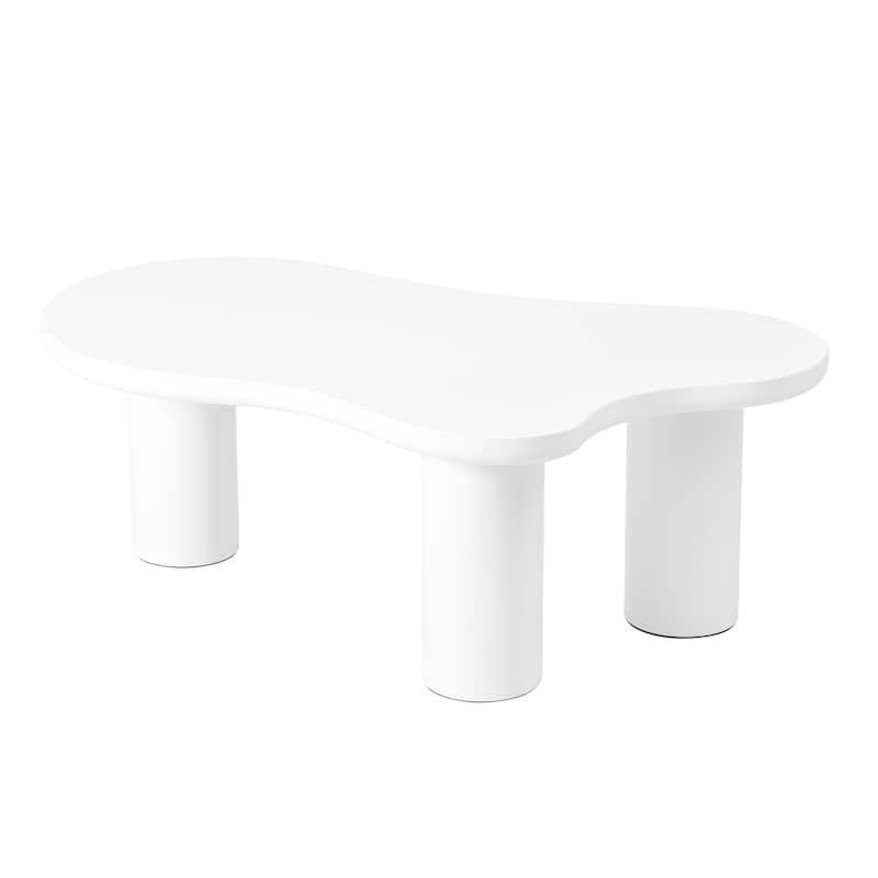 Irregular Cloud Coffee Table with 3 Sturdy Legs and Round Edge