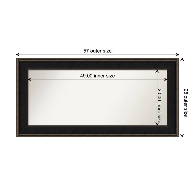 Wall Mirror Choose Your Custom Size-Oversized, Mezzanine Espresso Wood